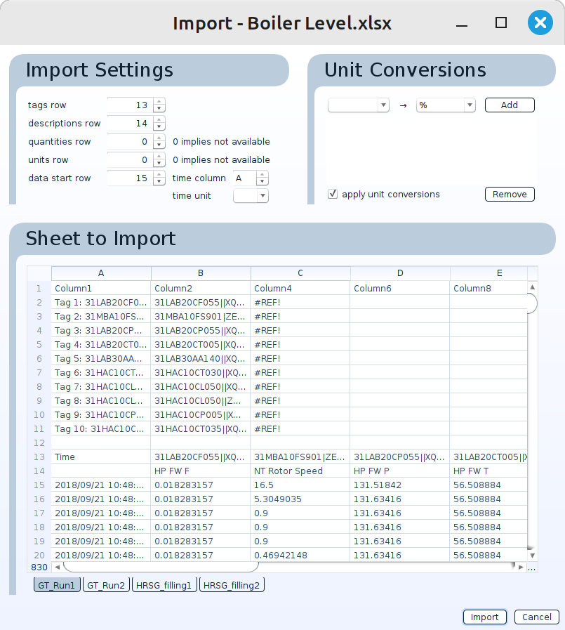 Import XLS(X)